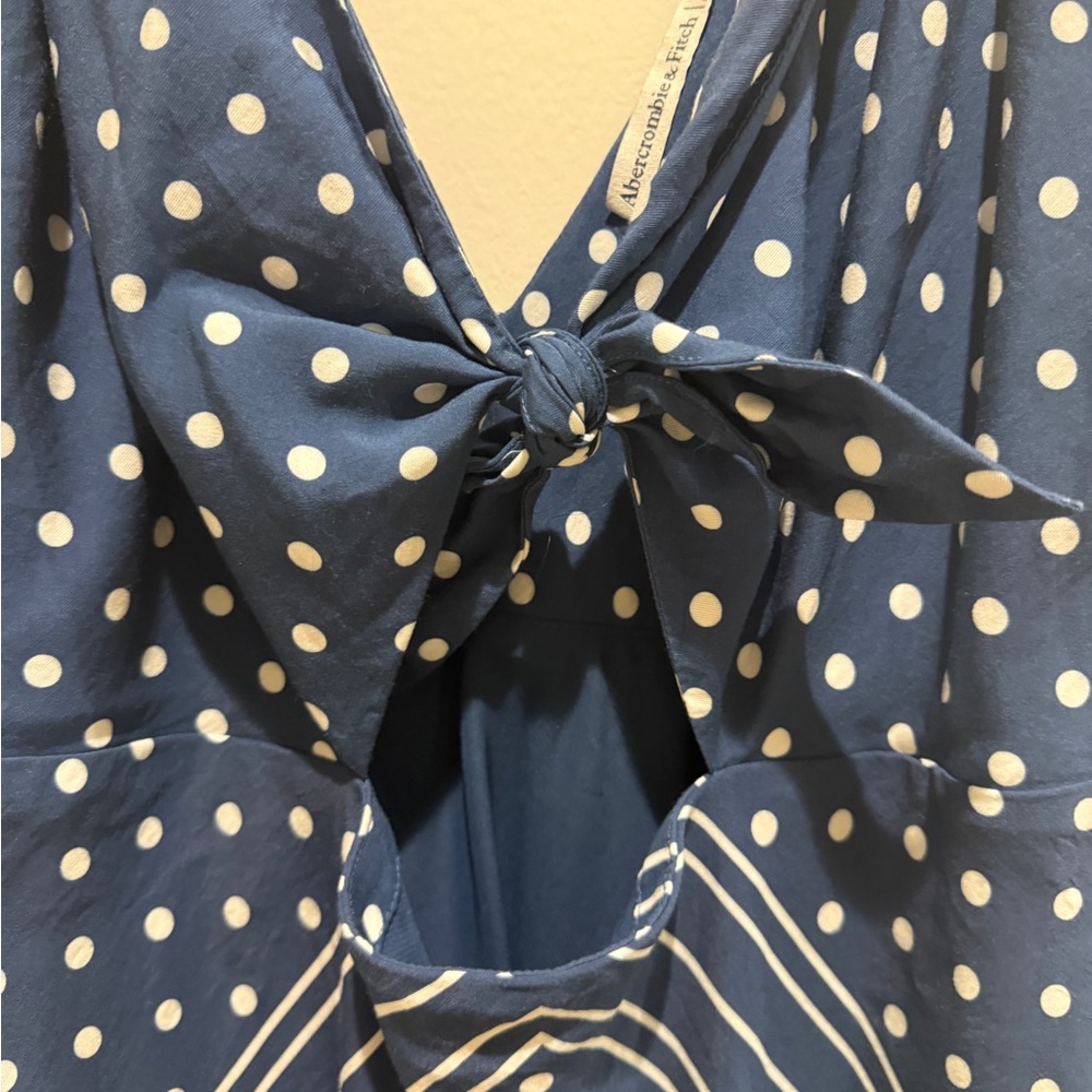 Abercrombie & Fitch Navy Polka Dot dress - Picture 2 of 3